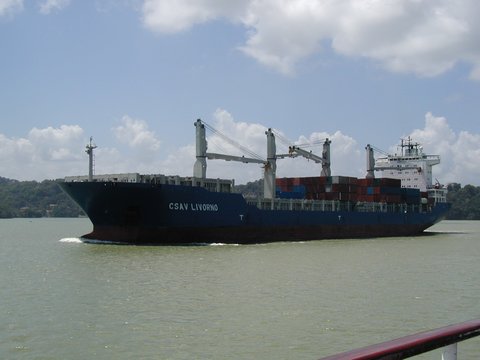 A typical 'Panamax' vessel (over 100 feet wide)
