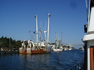Shrimpers at pier